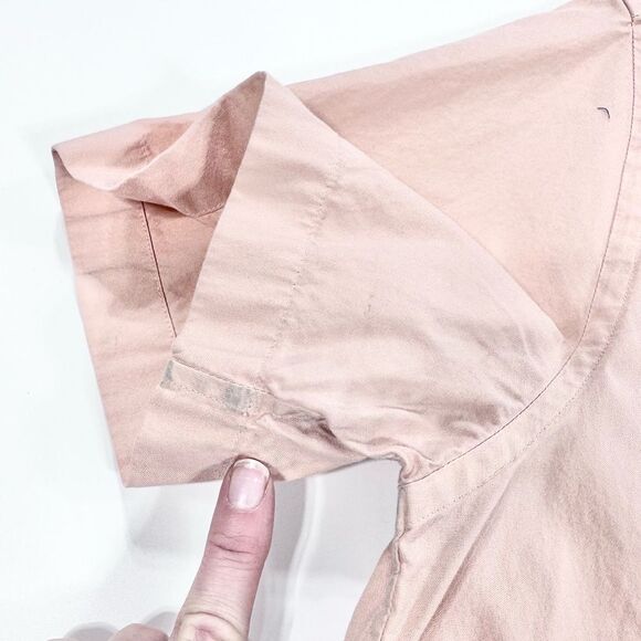 Saturdays New York salmon short sleeve button down shirt - Picture 3 of 10